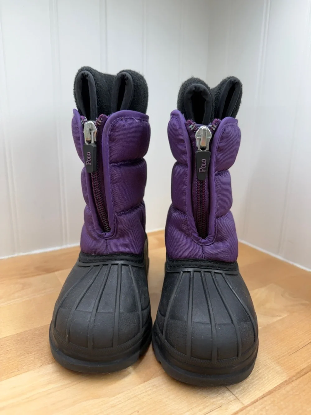 Kids Polo Ralph Lauren Purple Puff Snow Boots Size 7
